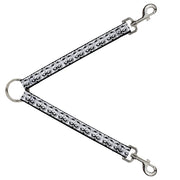 Dog Leash Splitter - Anonymous Face CLOSE-UP Repeat White/Black/Gray Dog Leash Splitters Buckle-Down   