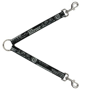 Dog Leash Splitter - Americana One Hundred Dollar Bill Elements Black/Gray Dog Leash Splitters Buckle-Down   