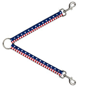 Dog Leash Splitter - Americana Stars & Stripes2 Blue/White/Red/White Dog Leash Splitters Buckle-Down   