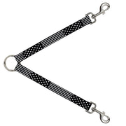Dog Leash Splitter - Americana Stars & Stripes2 Black/White Dog Leash Splitters Buckle-Down   