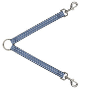 Dog Leash Splitter - Anchor2 Monogram Baby Blue/Navy/White Dog Leash Splitters Buckle-Down   