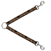 Dog Leash Splitter - Americana Eagle & Flag Rustic Wood Grain Dog Leash Splitters Buckle-Down   