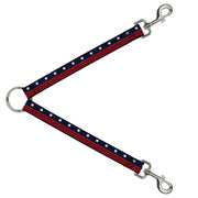 Dog Leash Splitter - Americana Stars & Stripes4 Blue/White/Red Dog Leash Splitters Buckle-Down   
