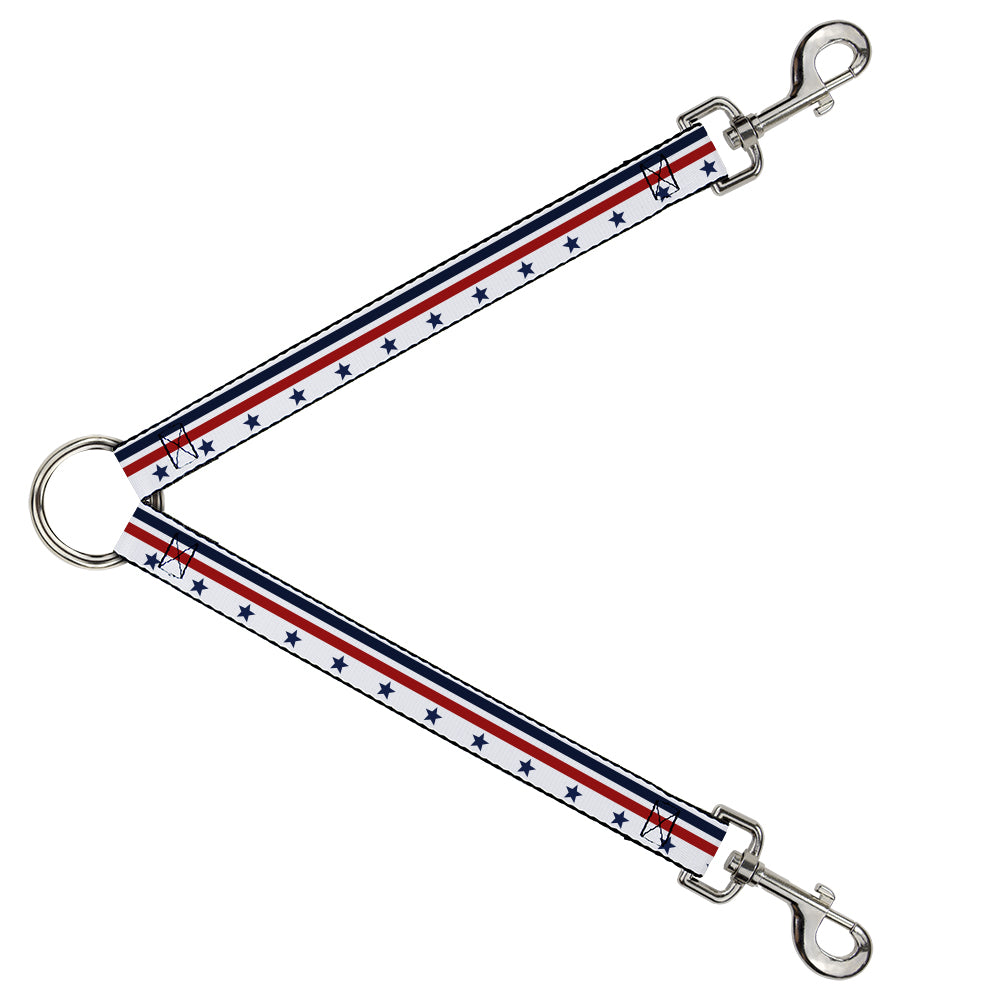 Dog Leash Splitter - Americana Stars & Stripes5 White/Blue/Red Dog Leash Splitters Buckle-Down   