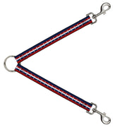Dog Leash Splitter - Americana Stripe w/Stars Blue/Red/White Dog Leash Splitters Buckle-Down   