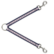 Dog Leash Splitter - Americana Stars & Stripes 6 Blue/White/Red Dog Leash Splitters Buckle-Down   