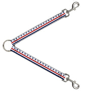 Dog Leash Splitter - Americana Stars & Stripes7 White/Blue/Red Dog Leash Splitters Buckle-Down   