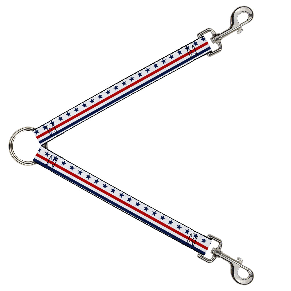 Dog Leash Splitter - Americana Stars & Stripes7 White/Blue/Red Dog Leash Splitters Buckle-Down   