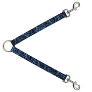 Dog Leash Splitter - Bandana/Skulls Baby Blue/Black Dog Leash Splitters Buckle-Down   