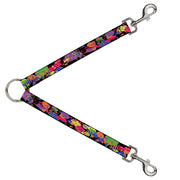 Dog Leash Splitter - BD Paint Splatter Black/Neon Dog Leash Splitters Buckle-Down   