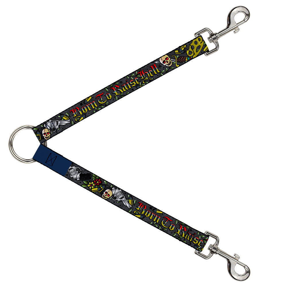 Dog Leash Splitter - Born to Raise Hell Gray Dog Leash Splitters Buckle-Down   