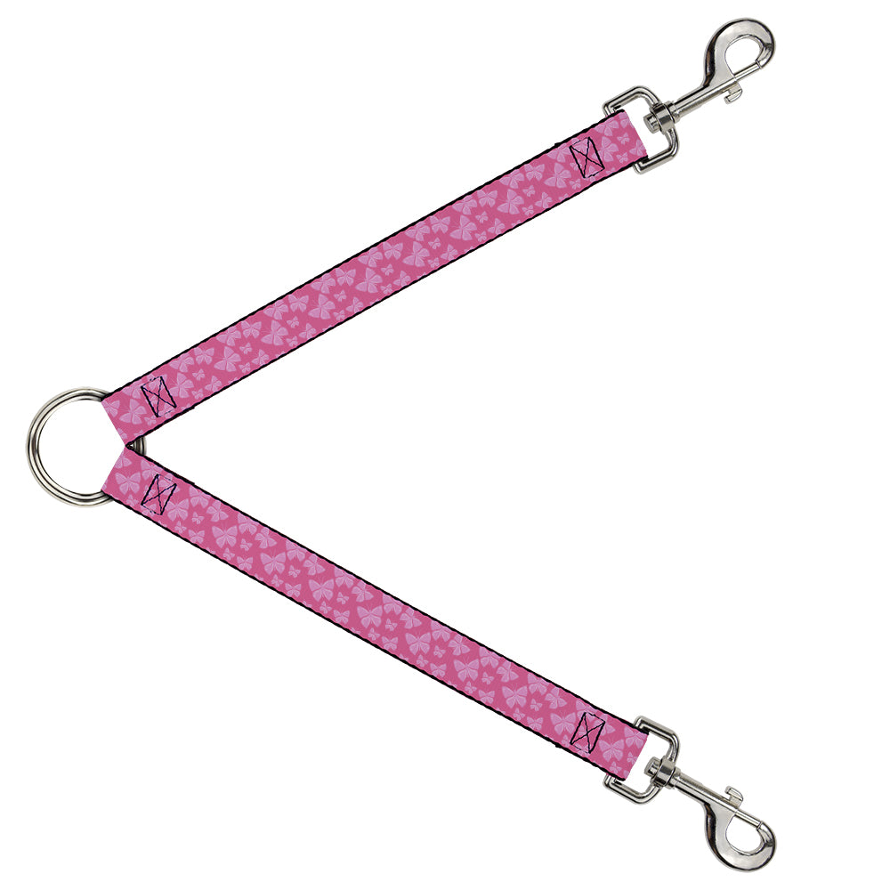 Dog Leash Splitter - Butterflies Pink Dog Leash Splitters Buckle-Down   