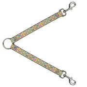 Dog Leash Splitter - BD Monogram Tan/Multi Neon Dog Leash Splitters Buckle-Down   