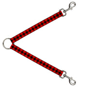 Dog Leash Splitter - Buffalo Plaid Black/Red Dog Leash Splitters Buckle-Down   