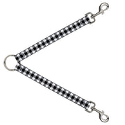 Dog Leash Splitter - Buffalo Plaid Black/White Dog Leash Splitters Buckle-Down   