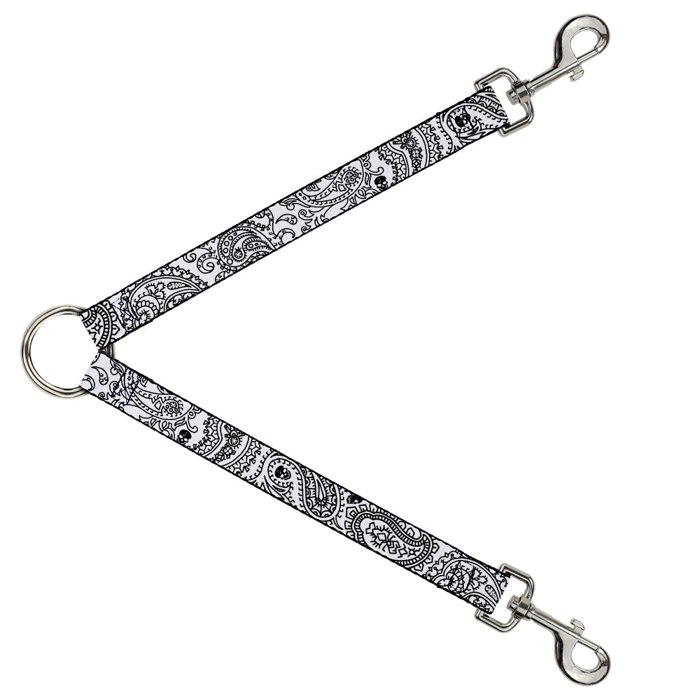 Dog Leash Splitter - Bandana/Skulls White/Black Dog Leash Splitters Buckle-Down   