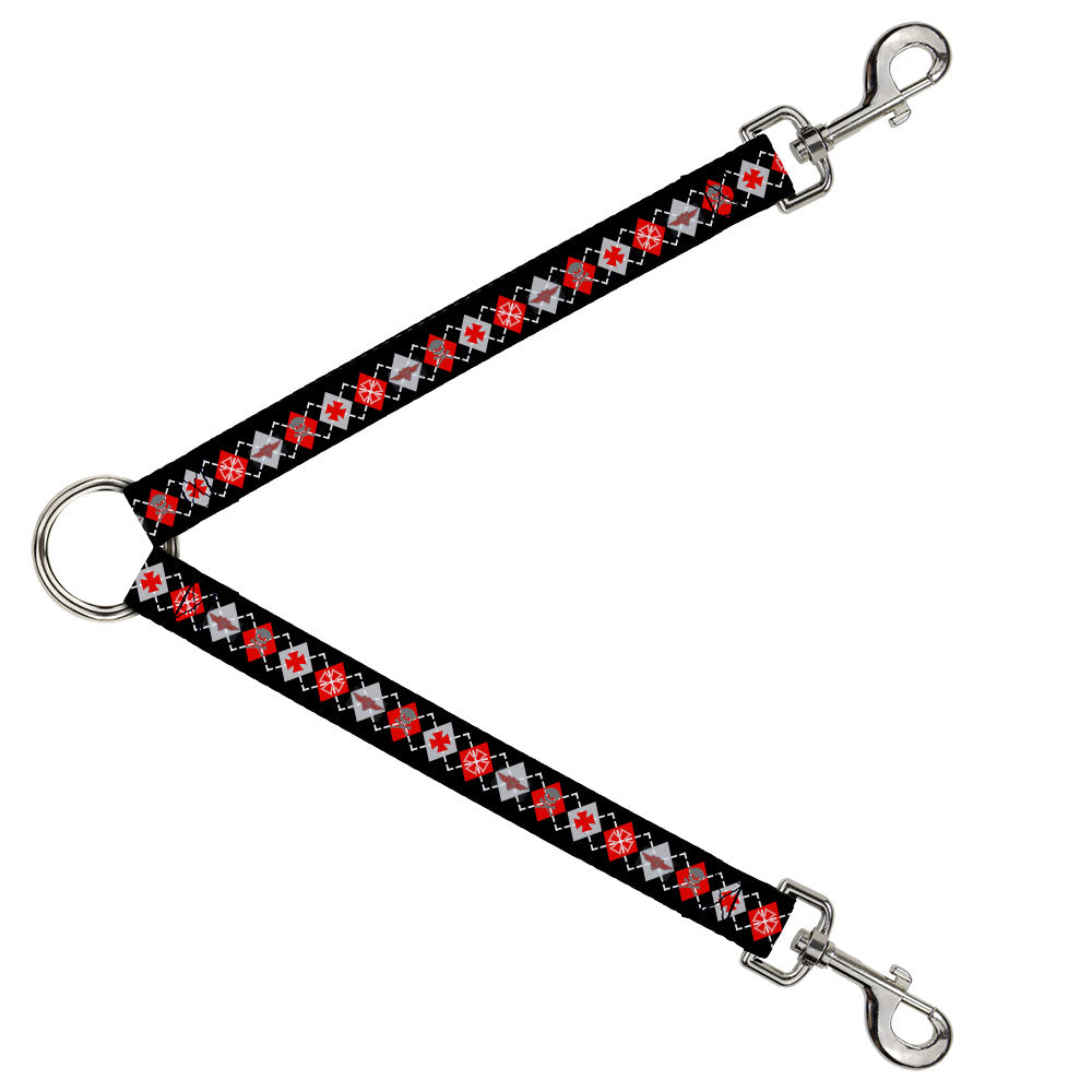 Dog Leash Splitter - BD Argyle Black/Red/Gray Dog Leash Splitters Buckle-Down   