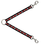 Dog Leash Splitter - BD Argyle Black/Red/Gray Dog Leash Splitters Buckle-Down   