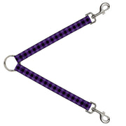 Dog Leash Splitter - Buffalo Plaid Black/Purple Dog Leash Splitters Buckle-Down   