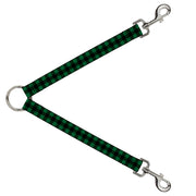 Dog Leash Splitter - Buffalo Plaid Black/Green Dog Leash Splitters Buckle-Down   