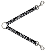 Dog Leash Splitter - Butterfly Garden 2 Black/White Dog Leash Splitters Buckle-Down   