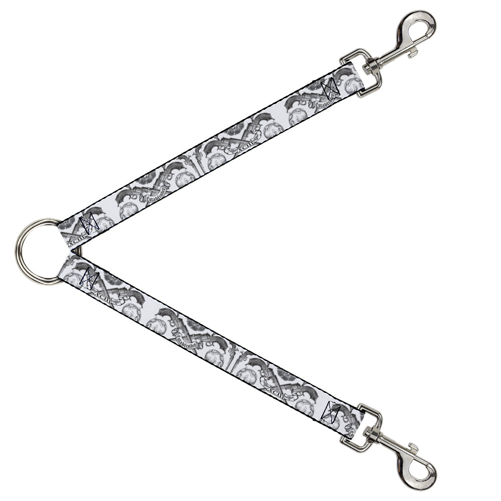 Dog Leash Splitter - BD Est. 93 White Dog Leash Splitters Buckle-Down   