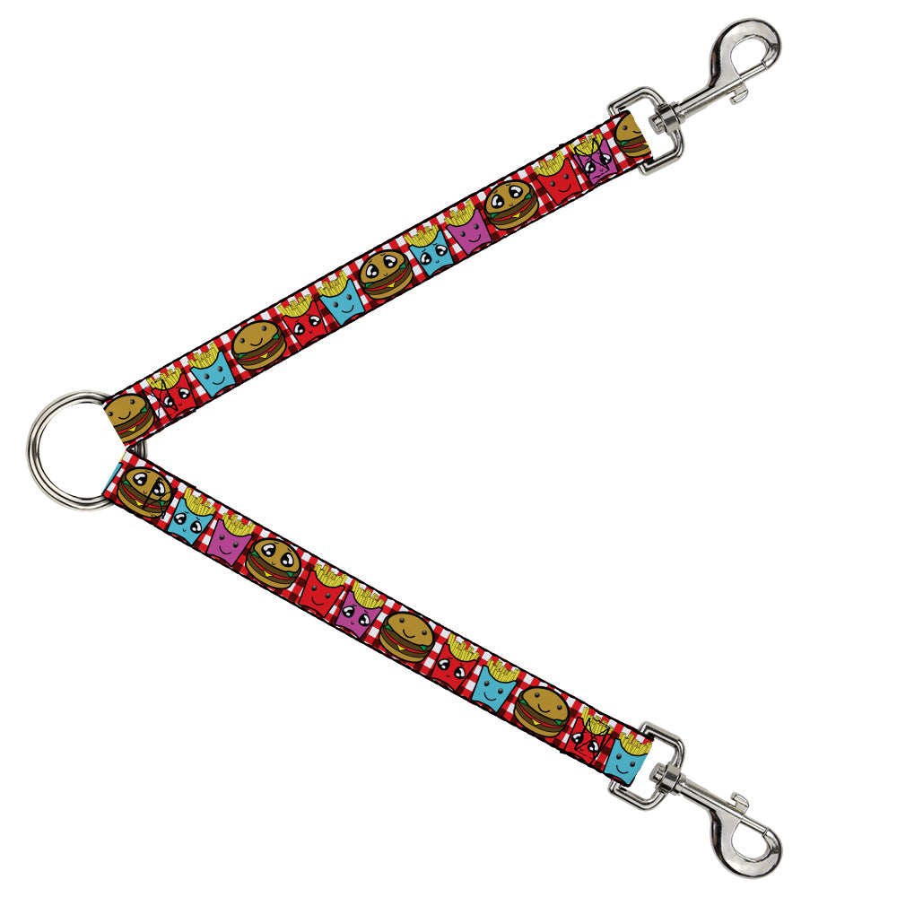 Dog Leash Splitter - Burger & Fries Cartoon Dog Leash Splitters Buckle-Down   