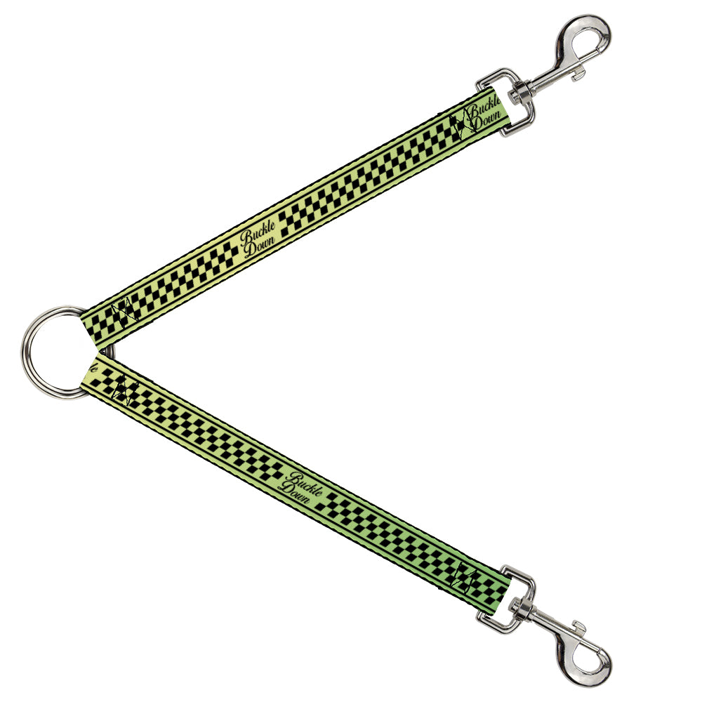 Dog Leash Splitter - Buckle-Down Cab Stripe Green/Yellow Fade Dog Leash Splitters Buckle-Down   