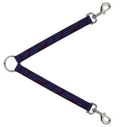 Dog Leash Splitter - Buffalo Plaid Abstract White/Black/Turquoise Dog Leash Splitters Buckle-Down   