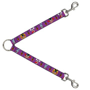 Dog Leash Splitter - Bunny Superhero Purple Dog Leash Splitters Buckle-Down   