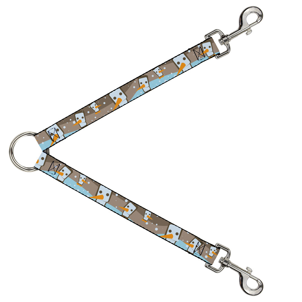 Dog Leash Splitter - Block Penguins Tan Dog Leash Splitters Buckle-Down   