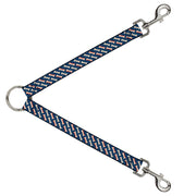 Dog Leash Splitter - Bones Blue/Tan/Red Dog Leash Splitters Buckle-Down   