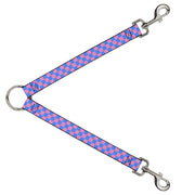 Dog Leash Splitter - Checker Baby Pink/Baby Blue Dog Leash Splitters Buckle-Down   