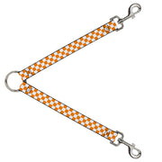Dog Leash Splitter - Checker White/TN Orange Dog Leash Splitters Buckle-Down   