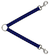 Dog Leash Splitter - Checker Black/Neon Blue Dog Leash Splitters Buckle-Down   