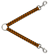 Dog Leash Splitter - Checker Black/Neon Orange Dog Leash Splitters Buckle-Down   
