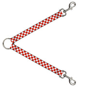 Dog Leash Splitter - Checker Red/White Dog Leash Splitters Buckle-Down   