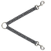 Dog Leash Splitter - Checker Weathered Black/White Dog Leash Splitters Buckle-Down   