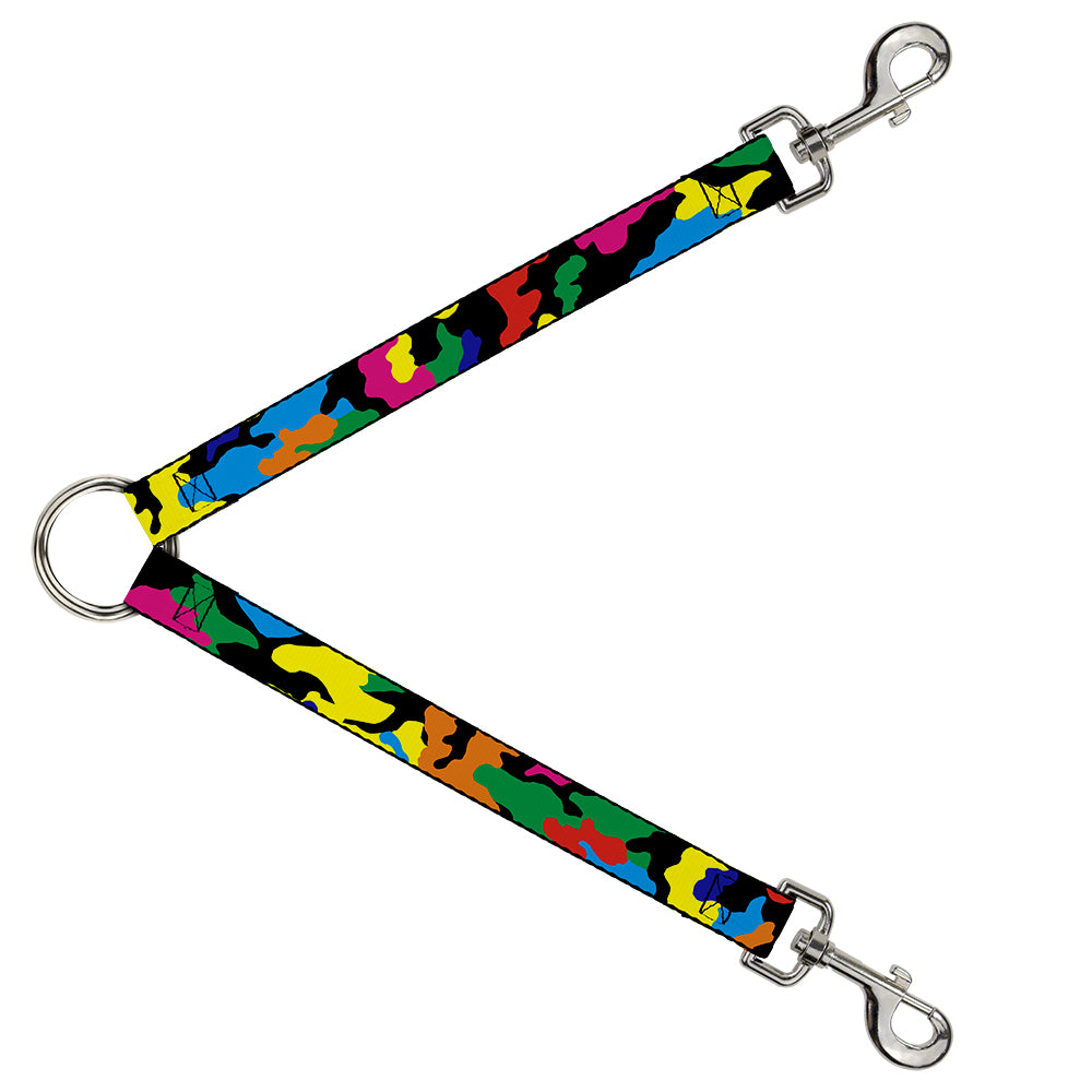 Dog Leash Splitter - Camo Multi Neon Dog Leash Splitters Buckle-Down   
