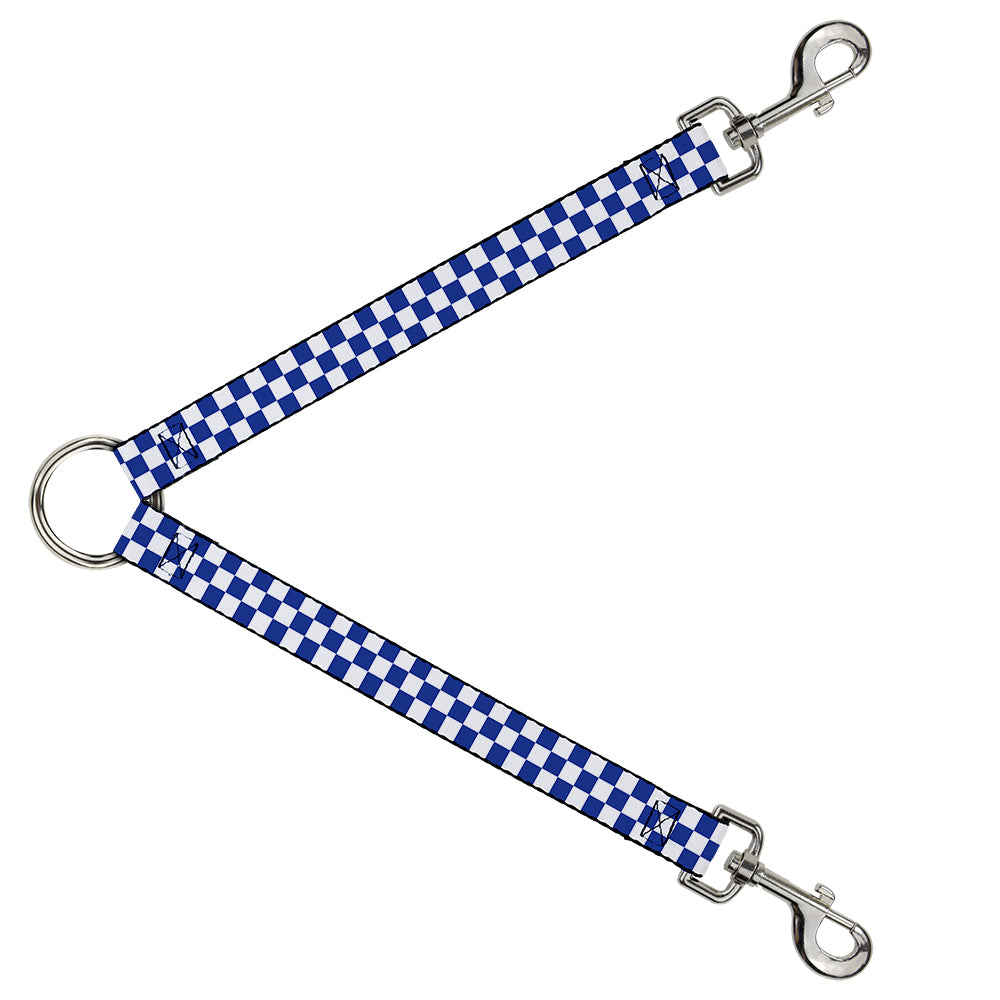 Dog Leash Splitter - Checker BlueKU/White Dog Leash Splitters Buckle-Down   