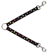 Dog Leash Splitter - Cupcake Sprinkles Black/Multi Color Dog Leash Splitters Buckle-Down   
