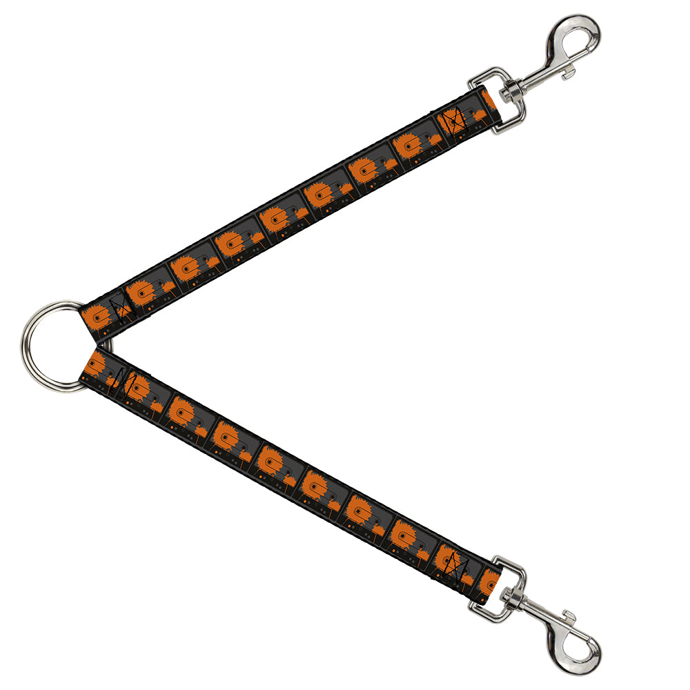 Dog Leash Splitter - Cassette Splatter Gray/Orange Dog Leash Splitters Buckle-Down   