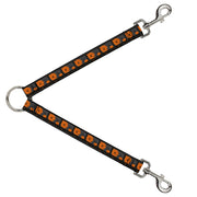 Dog Leash Splitter - Cassette Splatter Gray/Orange Dog Leash Splitters Buckle-Down   