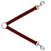 Dog Leash Splitter - Checker Weathered Black/Red Dog Leash Splitters Buckle-Down   