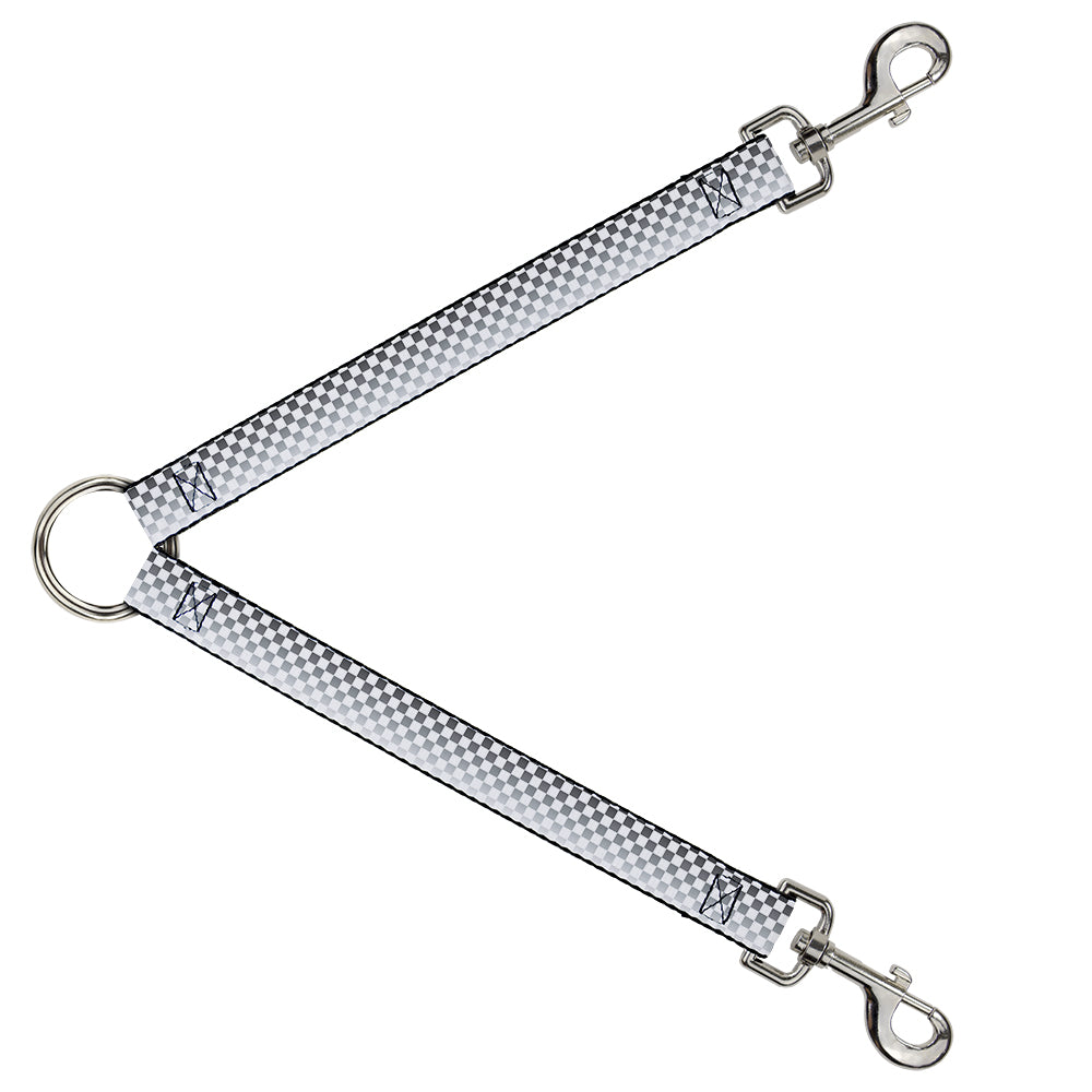 Dog Leash Splitter - Checker Black/White Fade Out Dog Leash Splitters Buckle-Down   