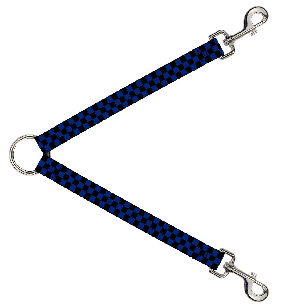 Dog Leash Splitter - Checker Black/Royal 288C Dog Leash Splitters Buckle-Down   