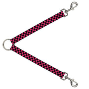 Dog Leash Splitter - Checker Black/Honeysuckle Red Dog Leash Splitters Buckle-Down   
