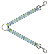 Dog Leash Splitter - Cloudy Skies Rain Clouds White/Blues Dog Leash Splitters Buckle-Down   