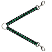 Dog Leash Splitter - Checker Black/Gray/1 Green Dog Leash Splitters Buckle-Down   