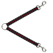 Dog Leash Splitter - Checker Black/Gray/1 Red Dog Leash Splitters Buckle-Down   